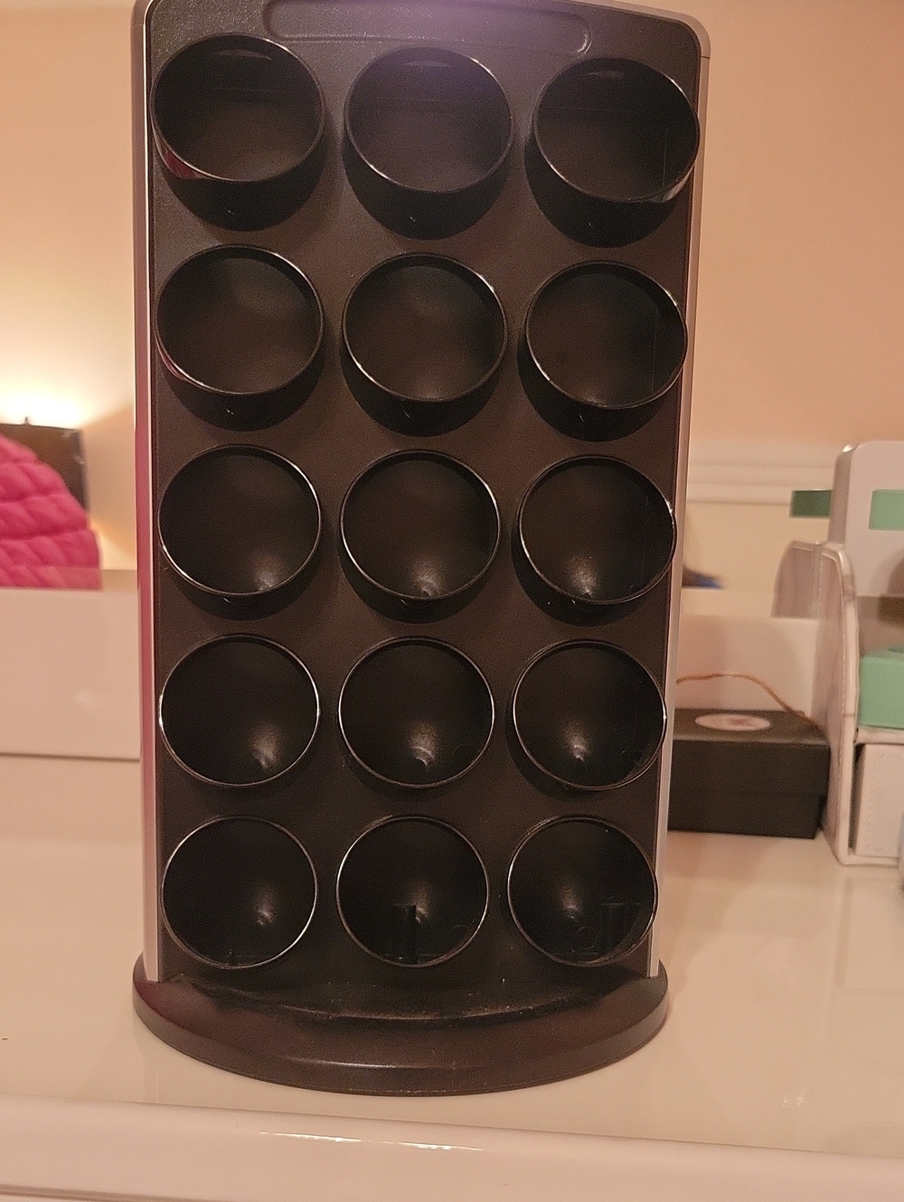 Keurig Black Rotating Capsule Organizer Tower For K Cups